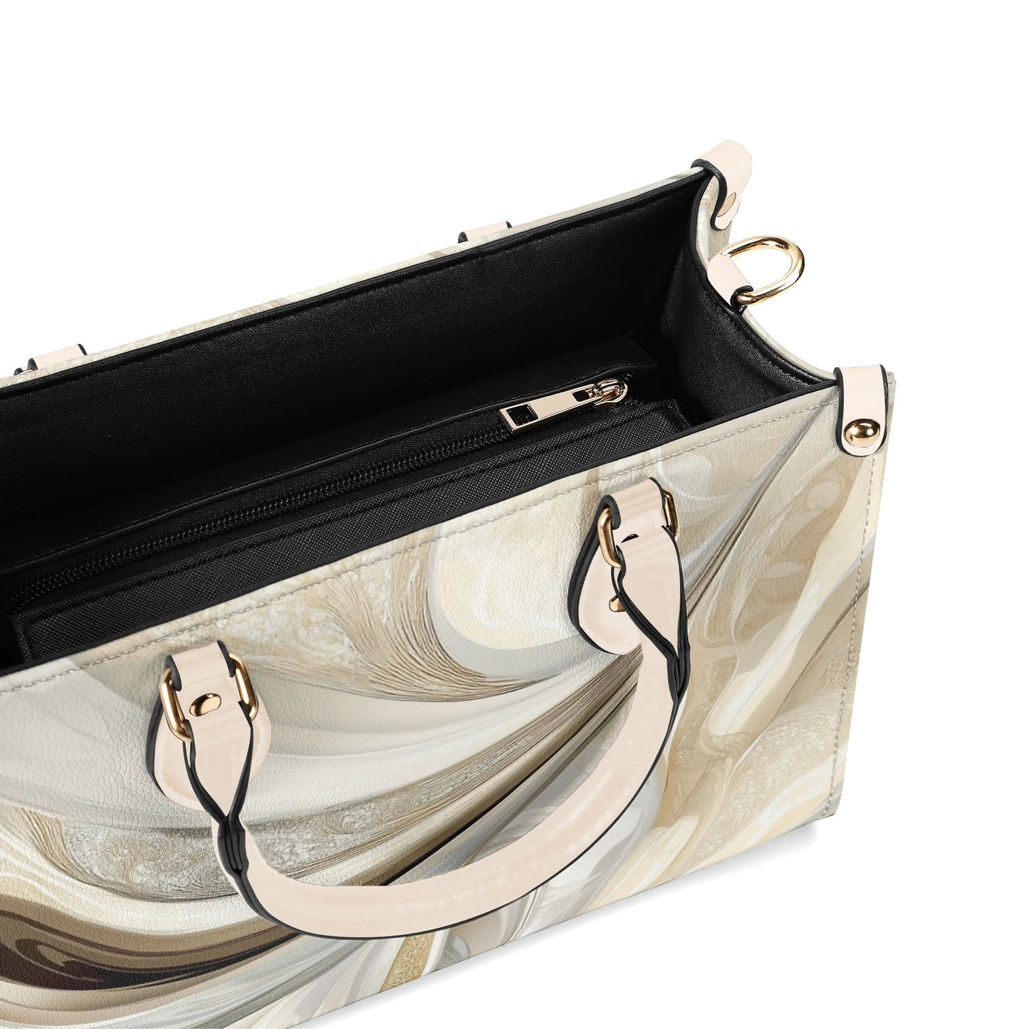 Precious / Luxury Handbag ( Beige/Black ) ( 3 size )