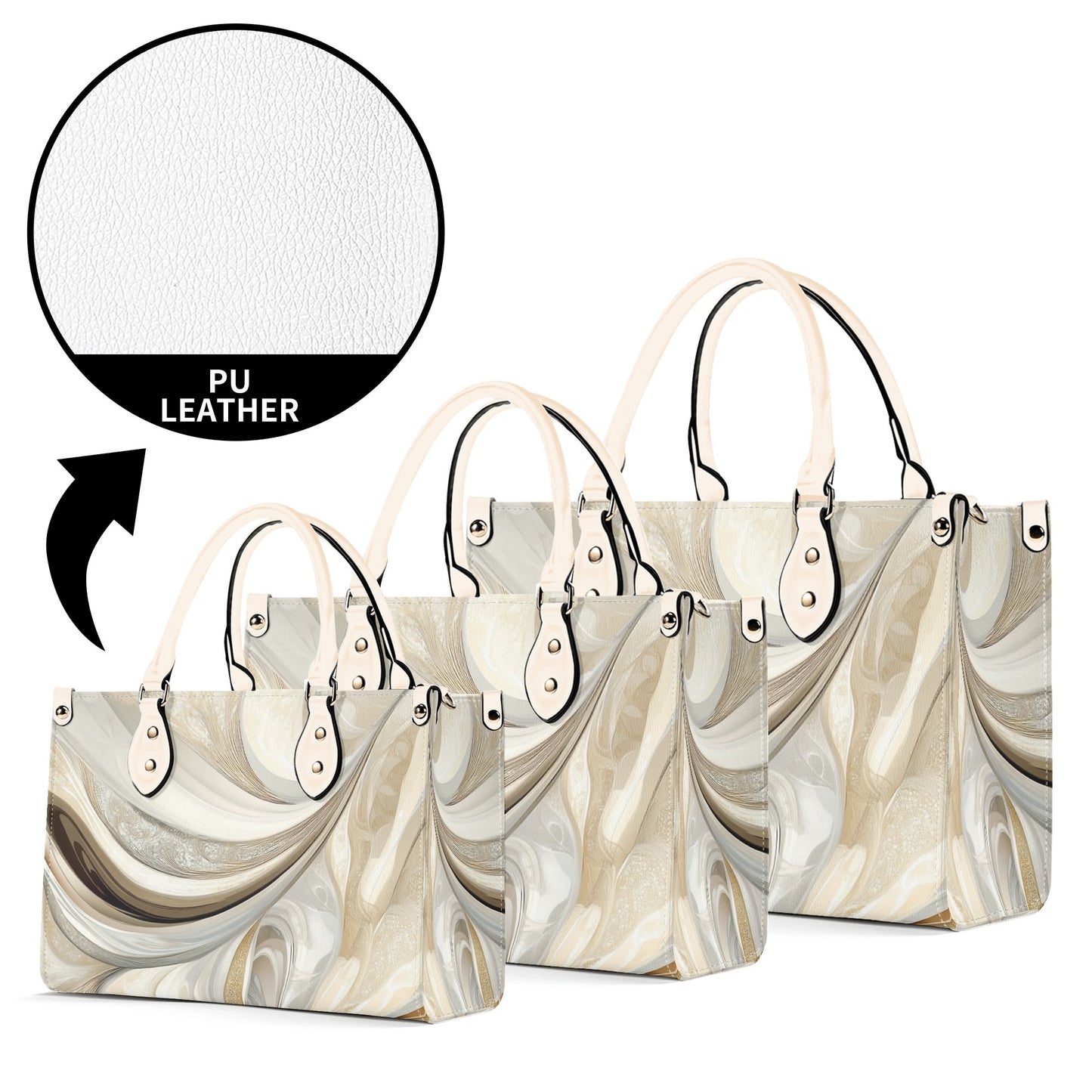 Precious / Luxury Handbag ( Beige/Black ) ( 3 size )