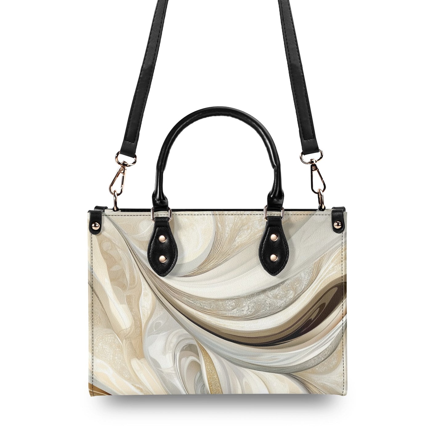 Precious / Luxury Handbag ( Beige/Black ) ( 3 size )