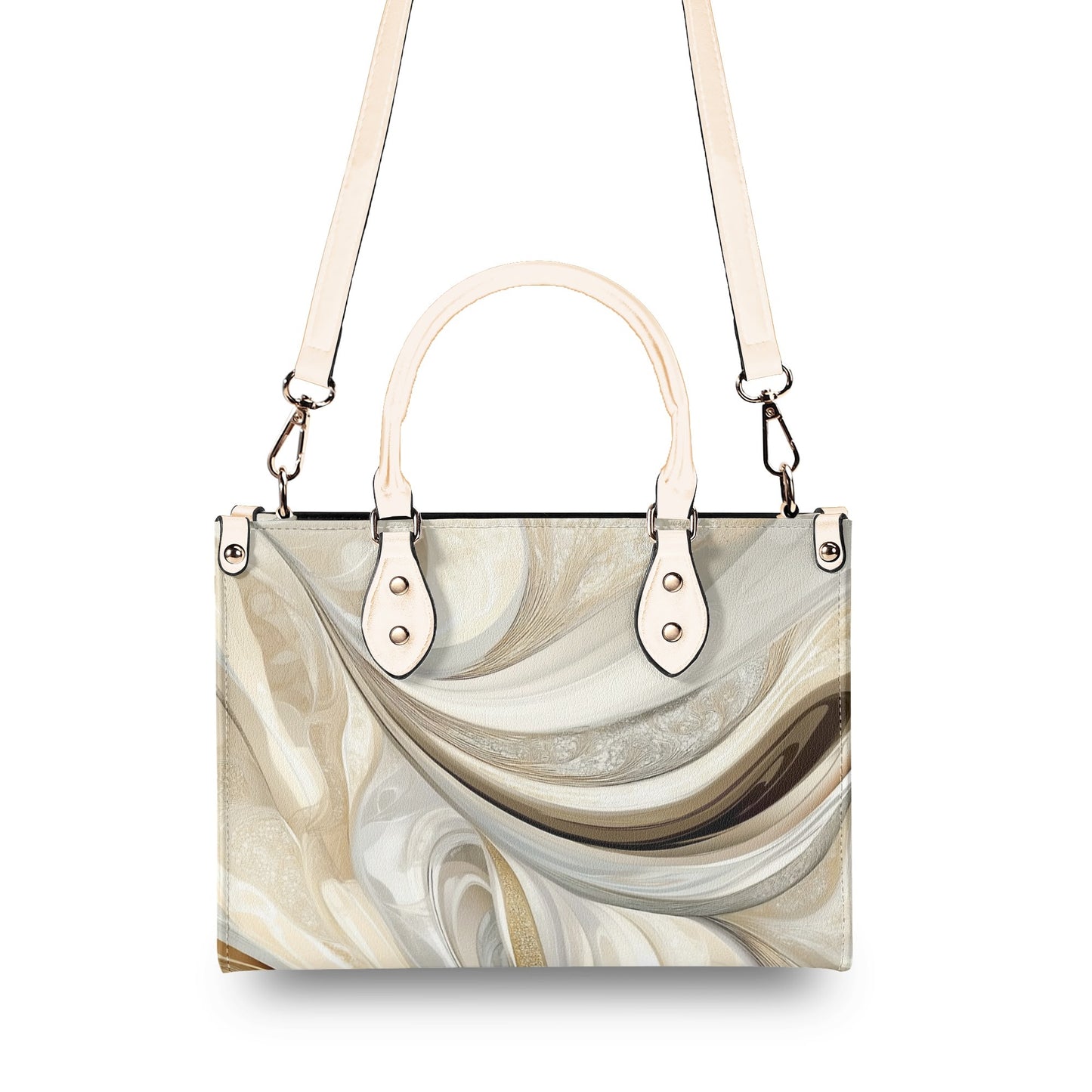 Precious / Luxury Handbag ( Beige/Black ) ( 3 size )