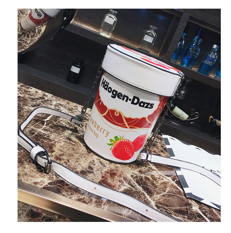 Strawberry / Ice cream bucket bag