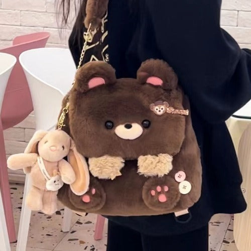 Brown Bear / Backpack - Shoulder Bag