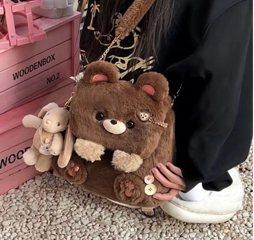 Brown Bear / Backpack - Shoulder Bag