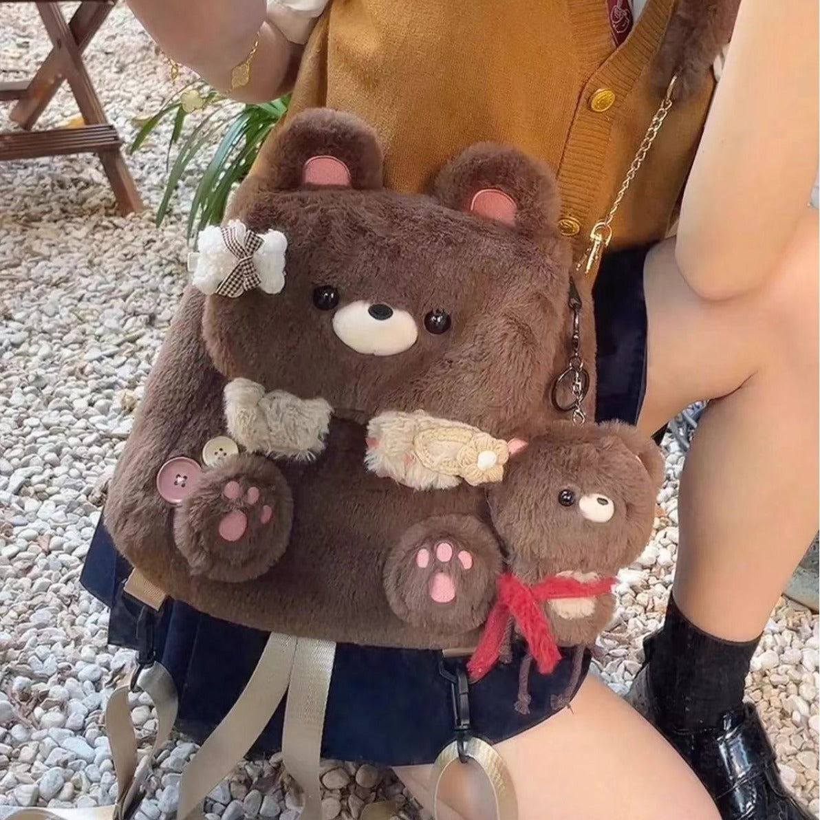 Brown Bear / Backpack - Shoulder Bag