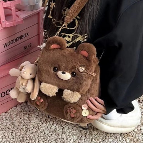 Brown Bear / Backpack - Shoulder Bag