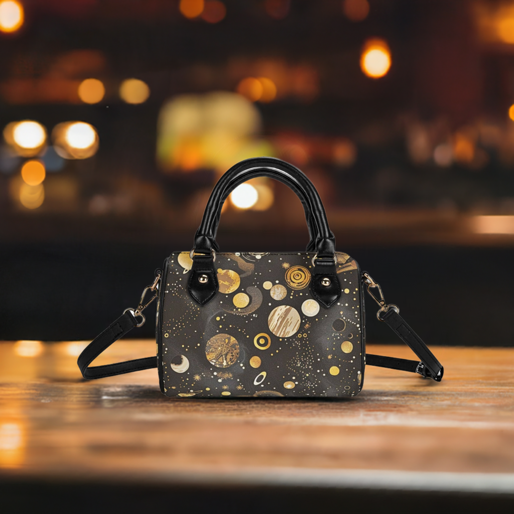 Deep Space / Mini Boston Bag (Beige /Black)
