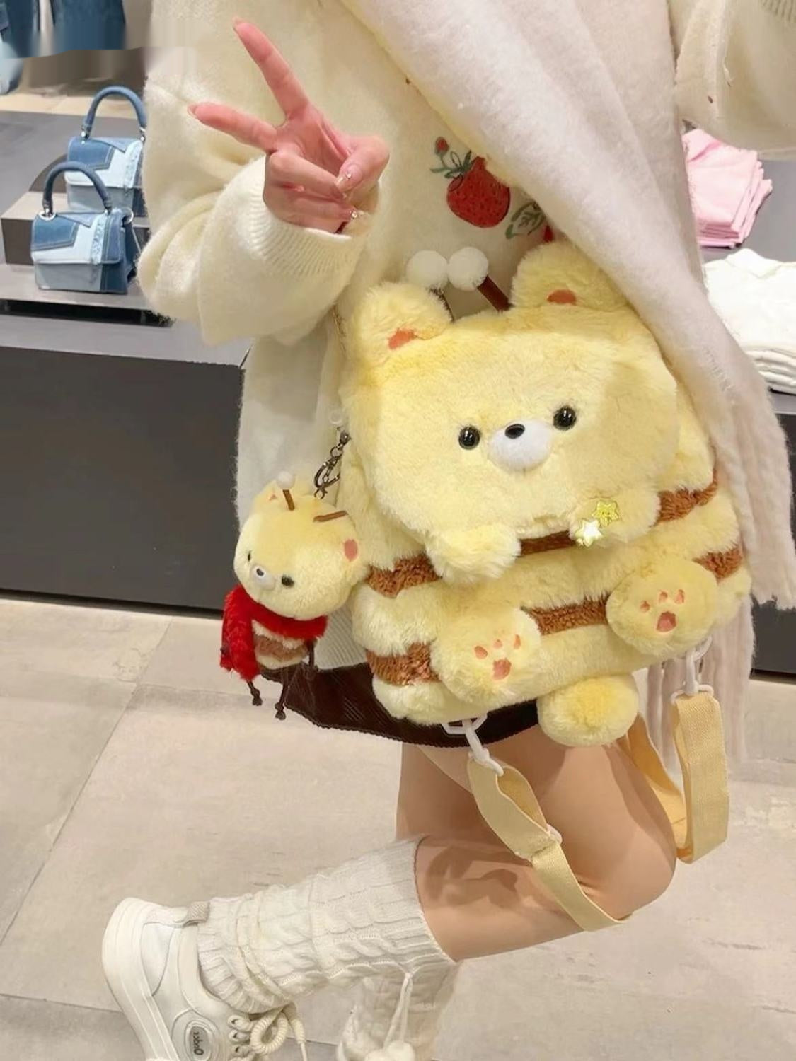 Panda - Honey Bear / Backpack - Shoulder Bag