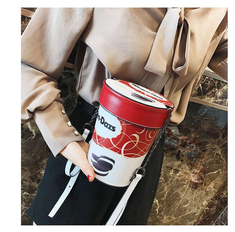 Strawberry / Ice cream bucket bag
