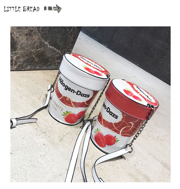 Strawberry / Ice cream bucket bag