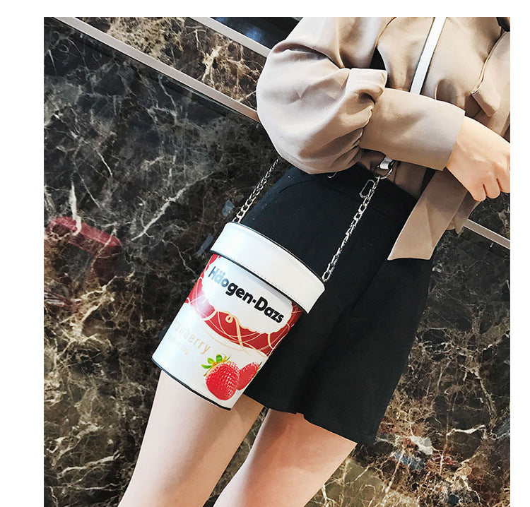 Strawberry / Ice cream bucket bag