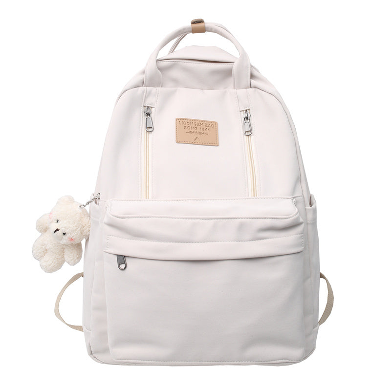 Bear / Double Zipper School Backpack