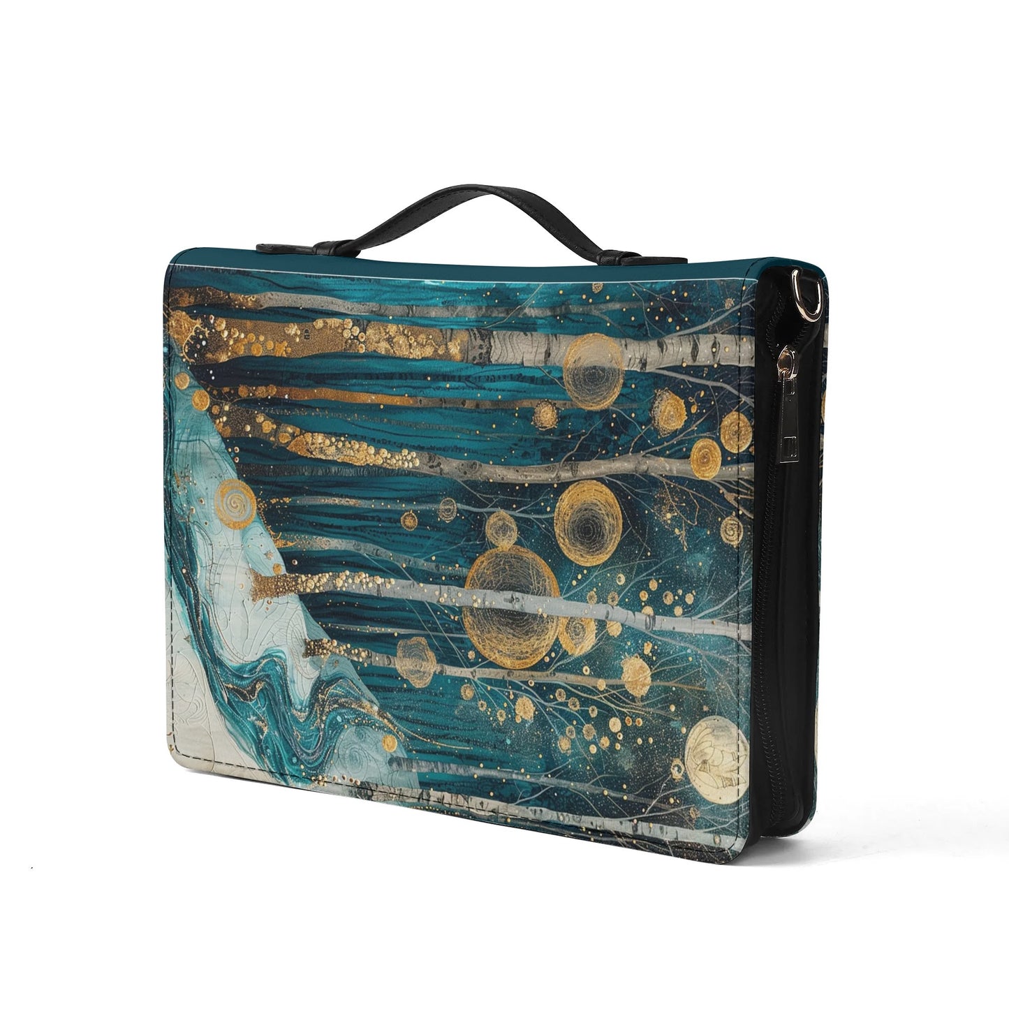 Winter Forest / Books briefcase with internal pockets
