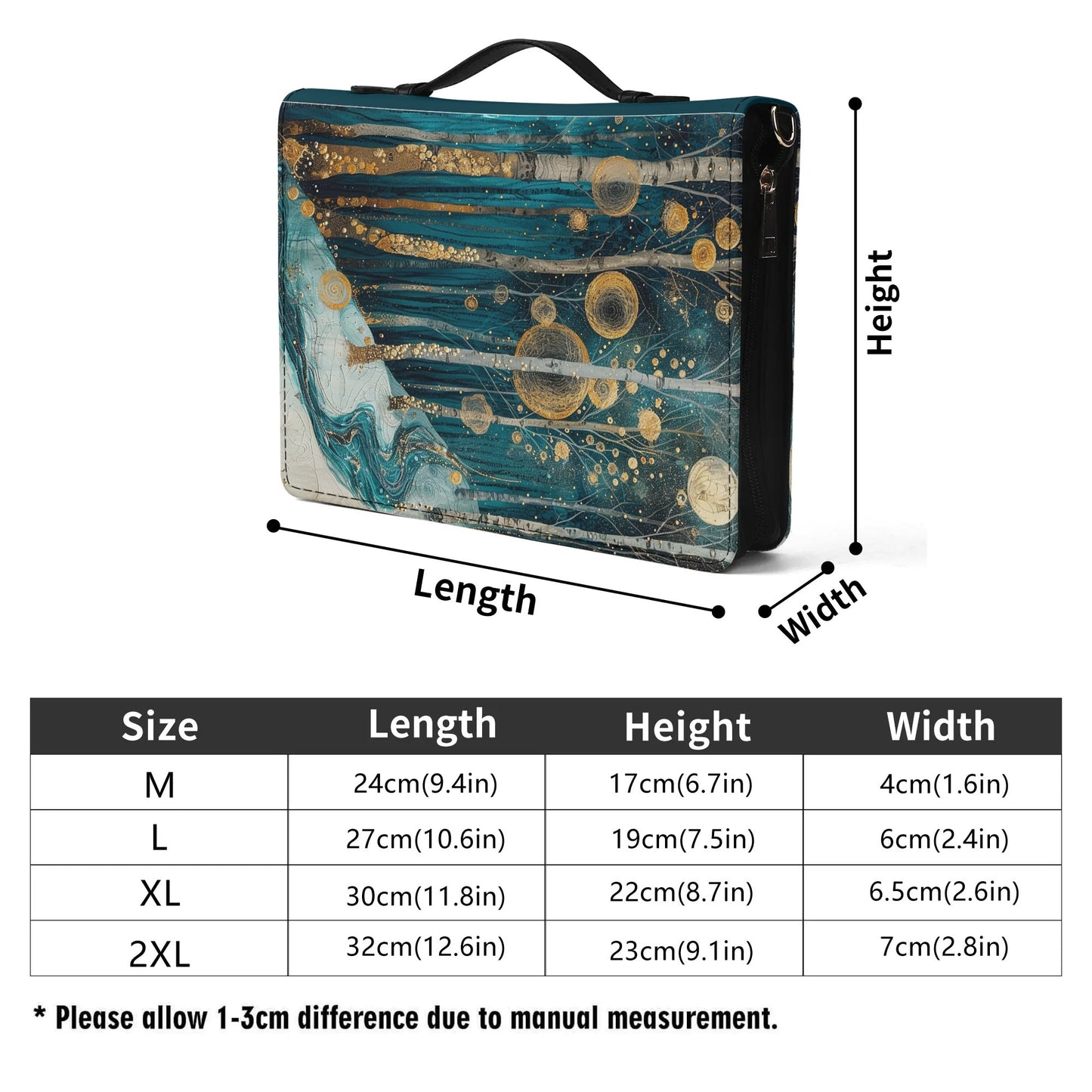 Winter Forest / Books briefcase with internal pockets