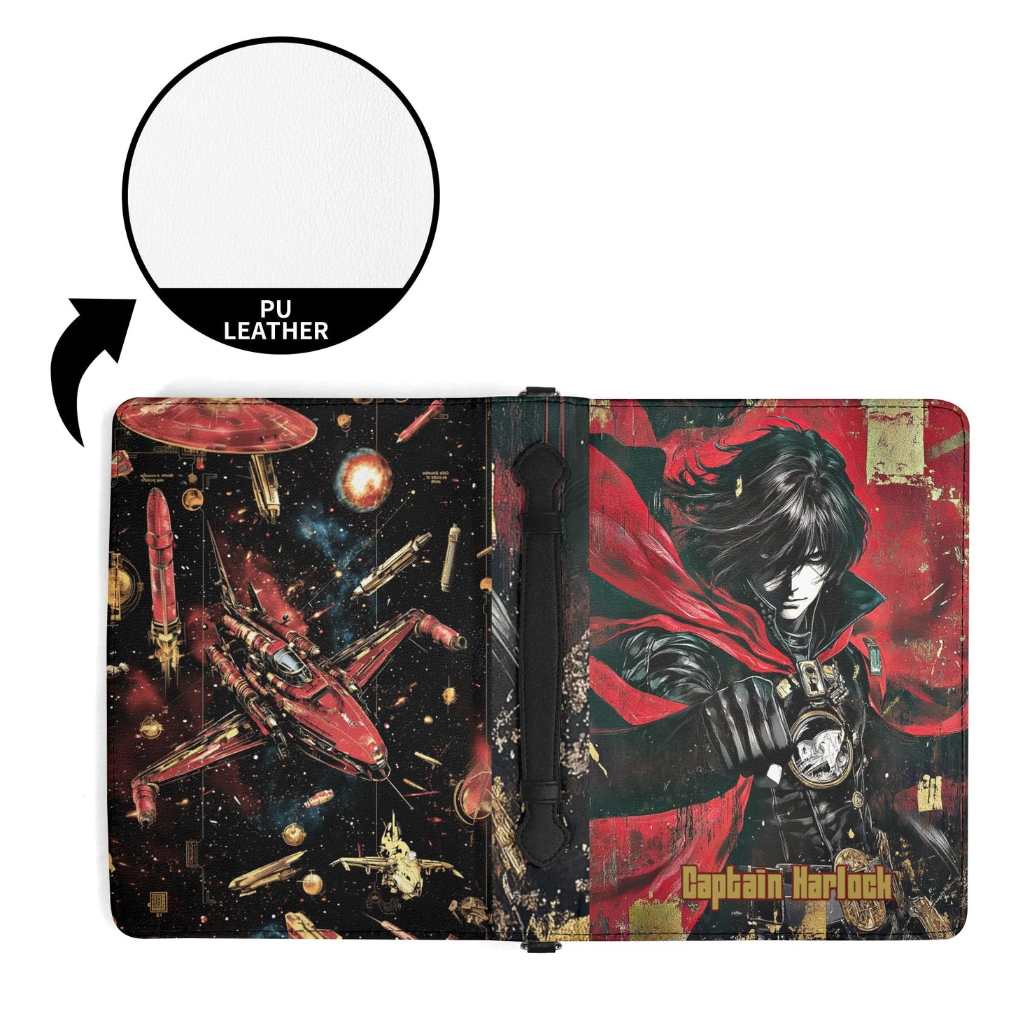 Captain Harlock / Books briefcase with internal pockets