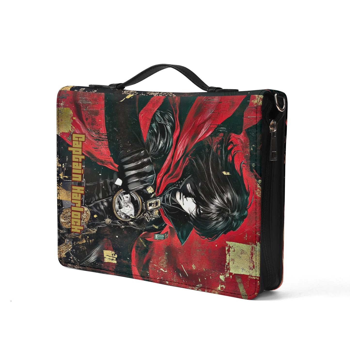 Captain Harlock / Books briefcase with internal pockets