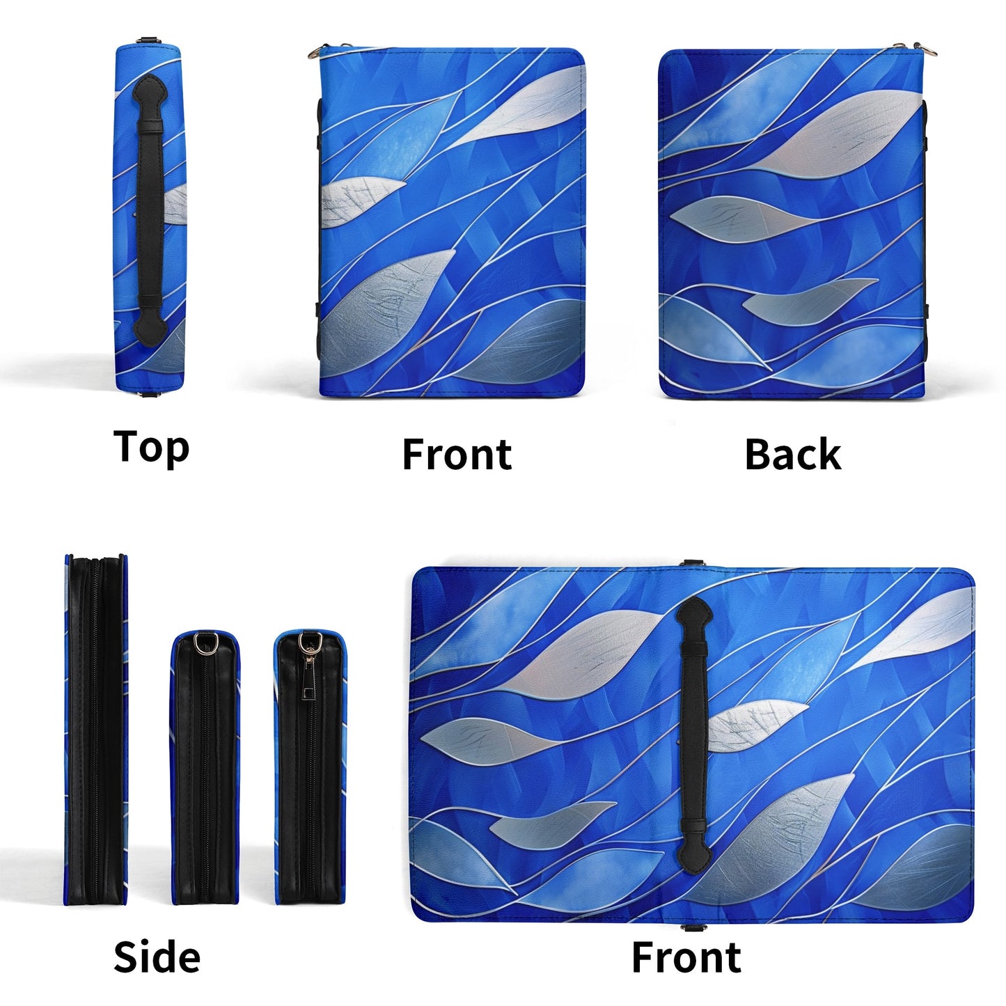 Sea Waves / Books briefcase with internal pockets