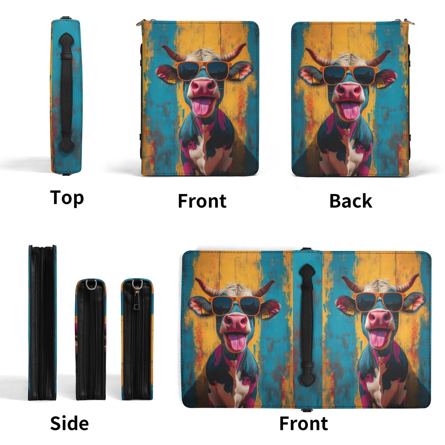 Crazy Cow  / Books briefcase with internal pockets