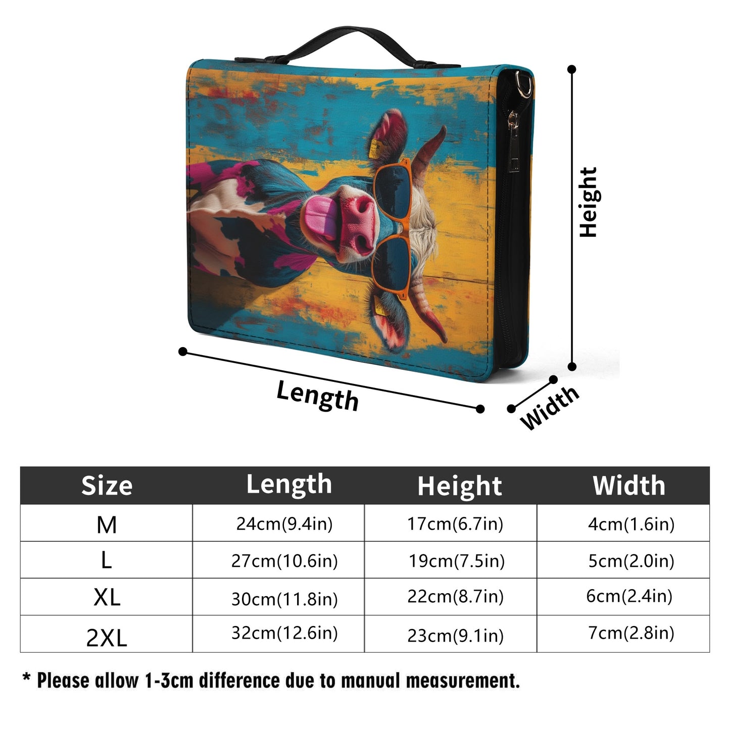 Crazy Cow  / Books briefcase with internal pockets
