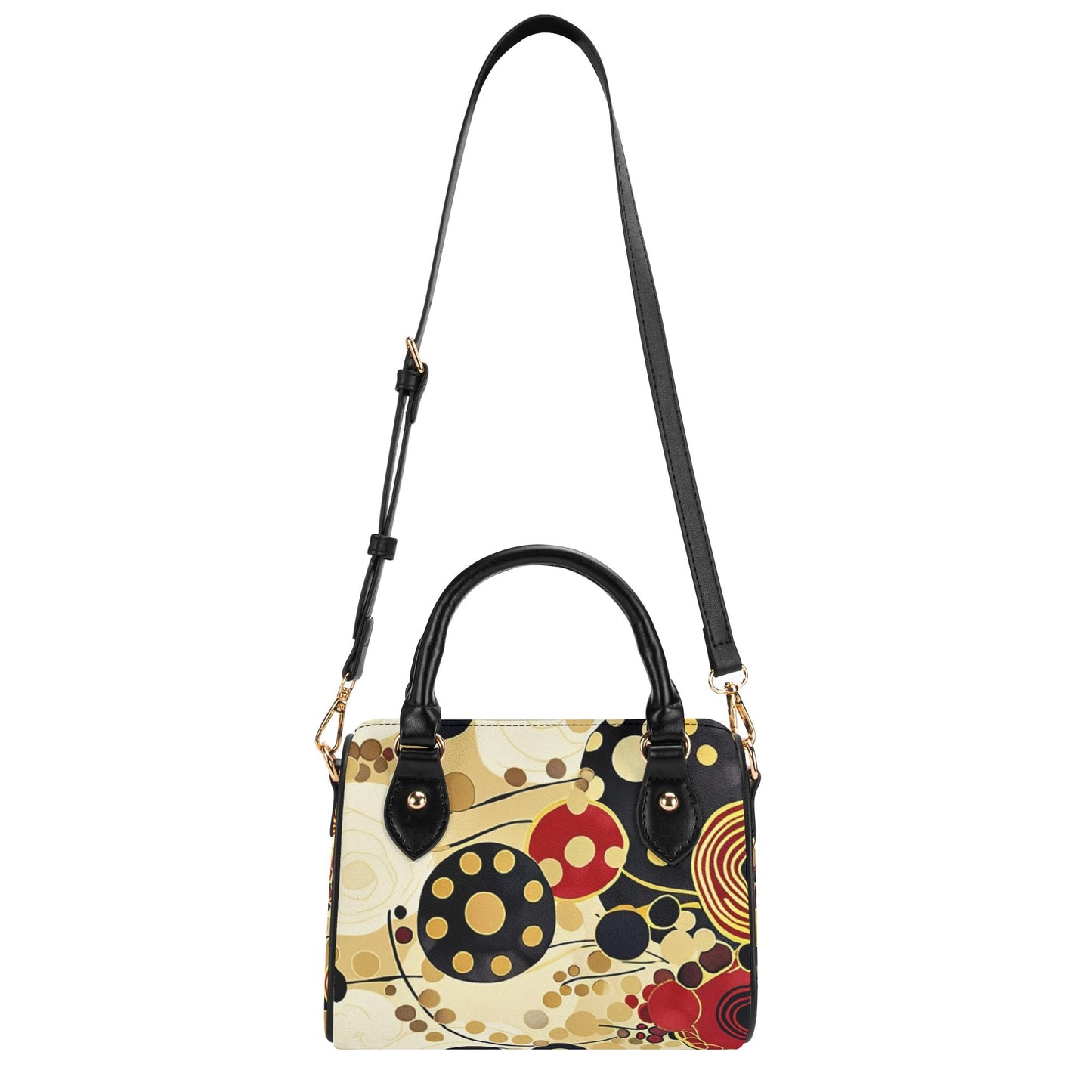 Ocher / Mini Boston Bag (Beige/Black)