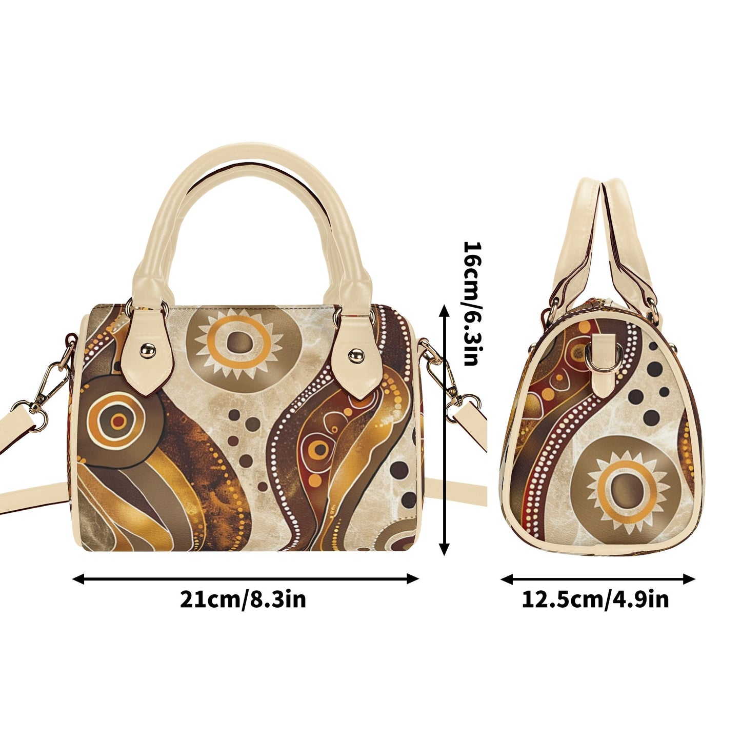 Sandy / Mini Boston Bag (Beige)