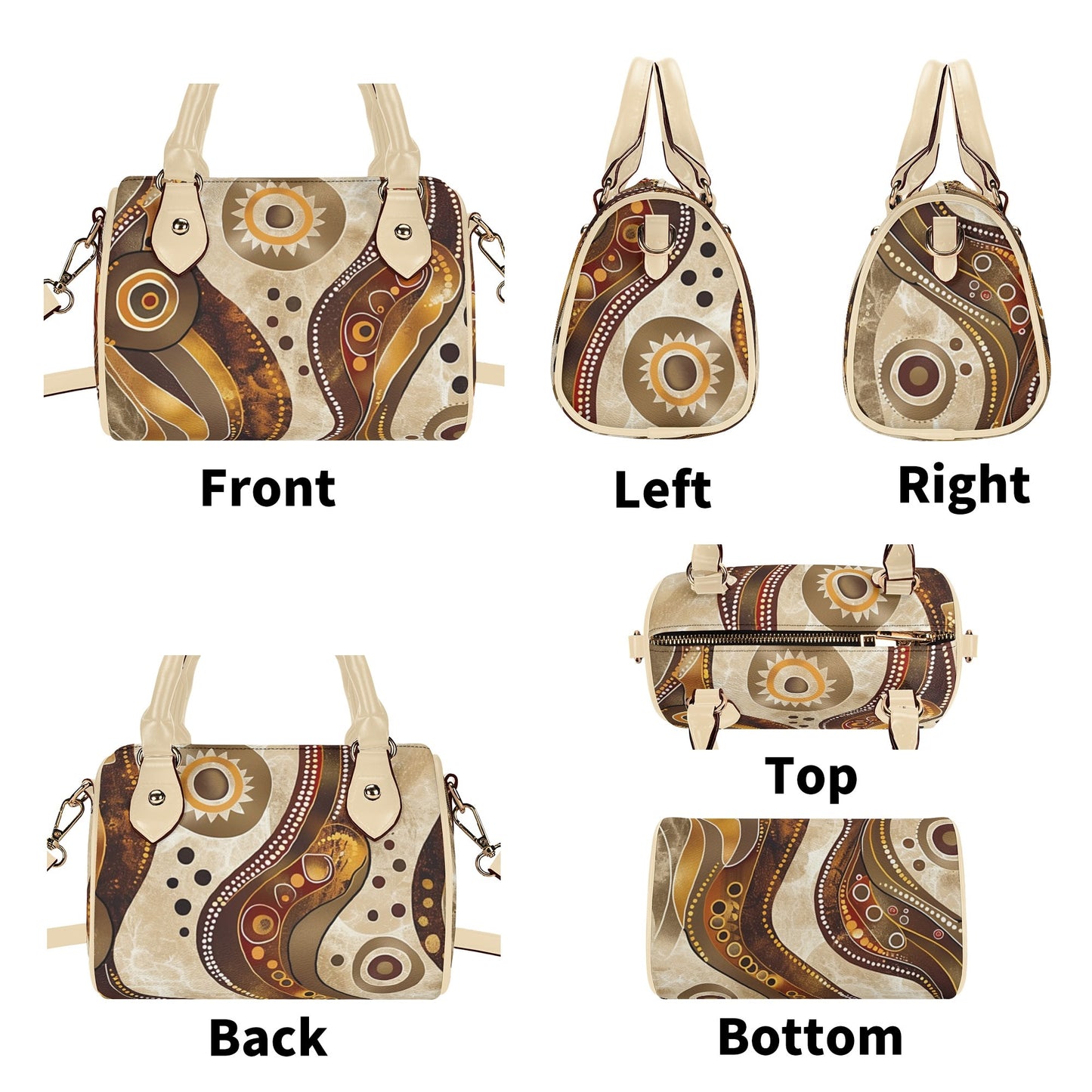Sandy / Mini Boston Bag (Beige)
