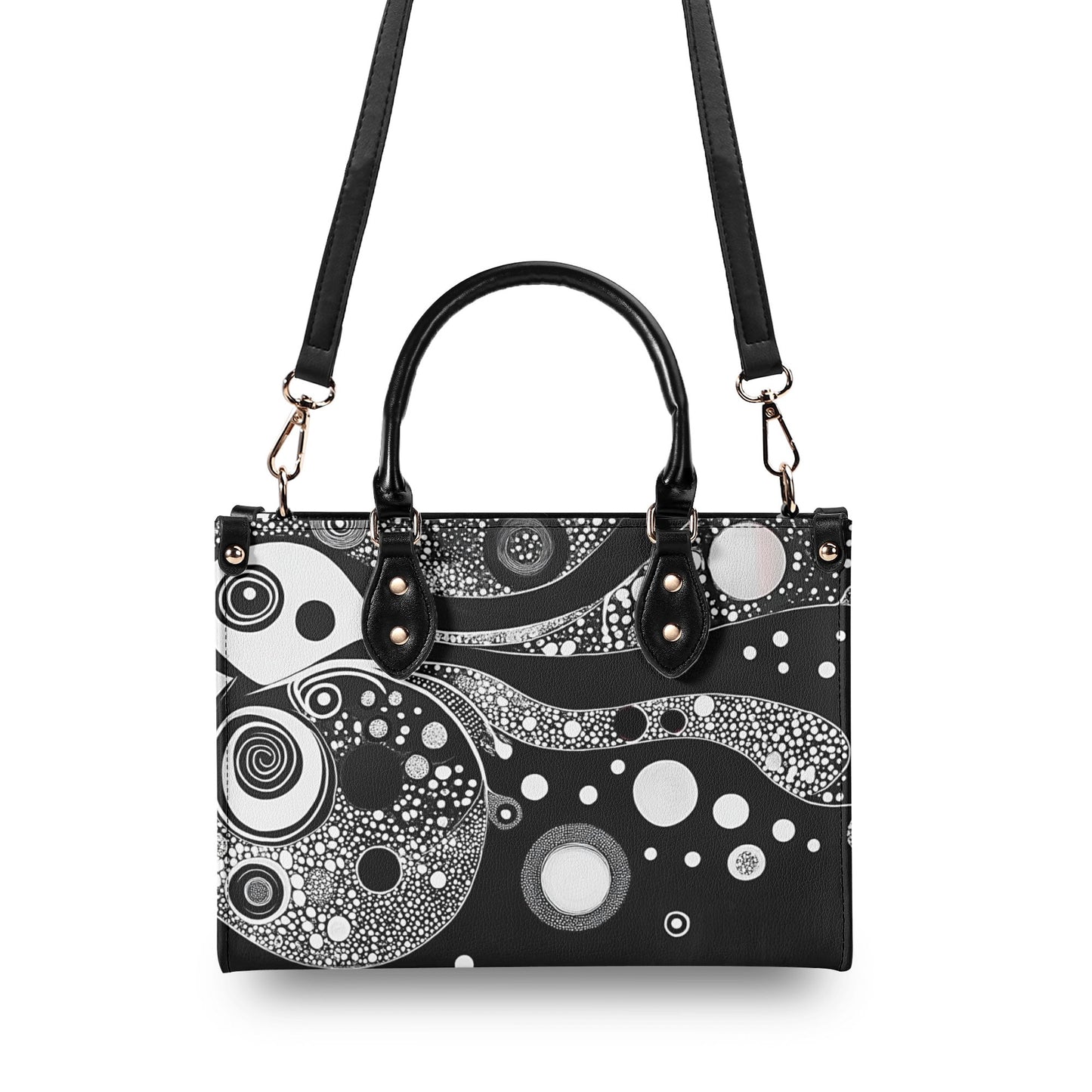 White Circles / Luxury Handbag ( 3 size )