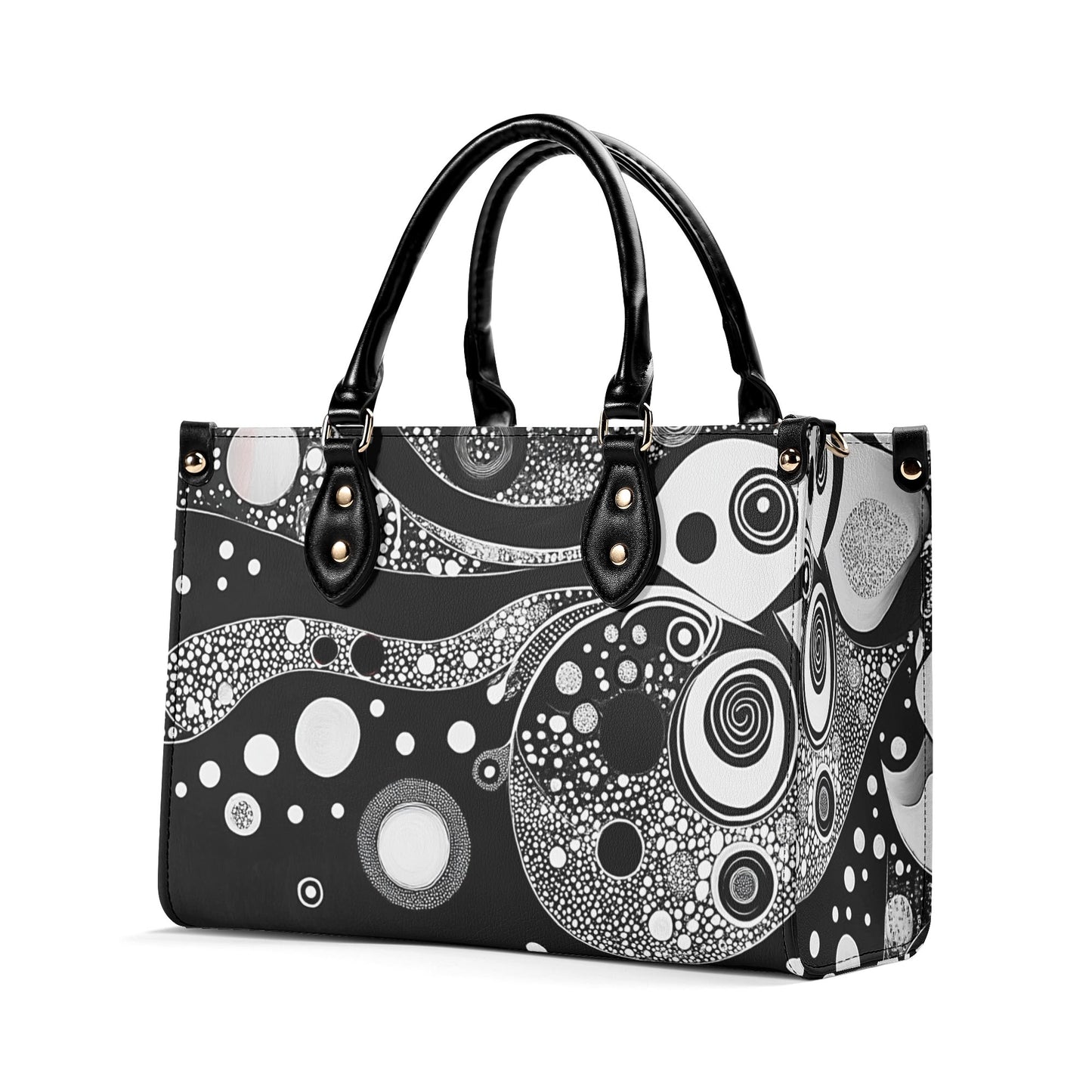 White Circles / Luxury Handbag ( 3 size )