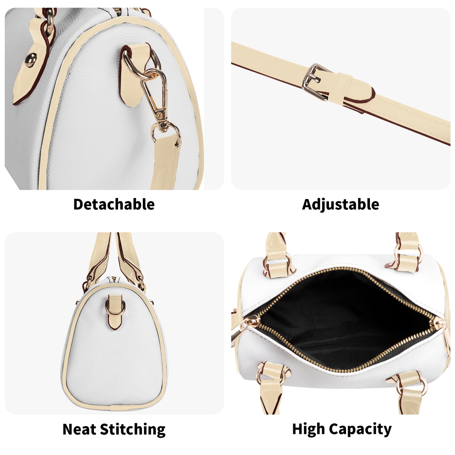 Sandy / Mini Boston Bag (Beige)