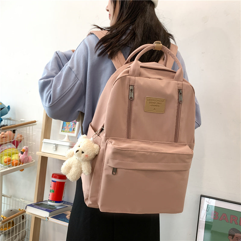 Bear / Double Zipper School Backpack
