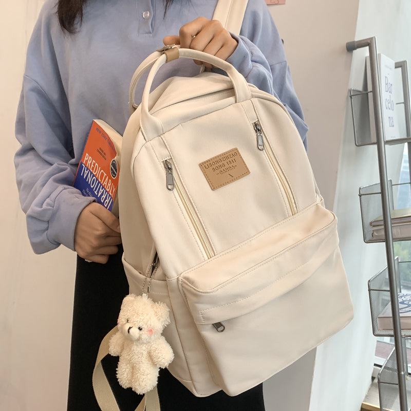 Bear / Double Zipper School Backpack